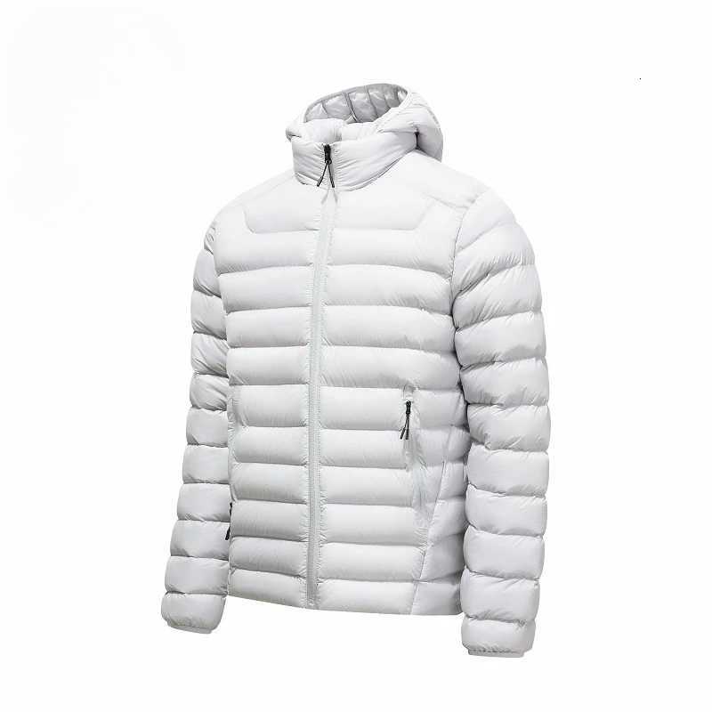 Men's Down Parkas Outdoor Lightweight Puffer Jackets Men Water-Repellent Hooded Quilted Jacket Insulated Parka Jacket Padded Coat Male Windbrea