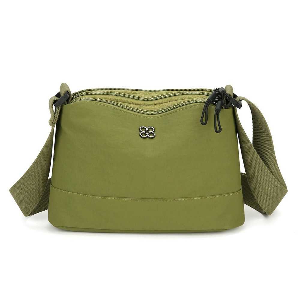 Cross Body Trendy Soft Nylon Cloth Women Shoulder Bag Solid Color Casual Style Handbag Multiple Pockets Crossbody Bags Student D260923