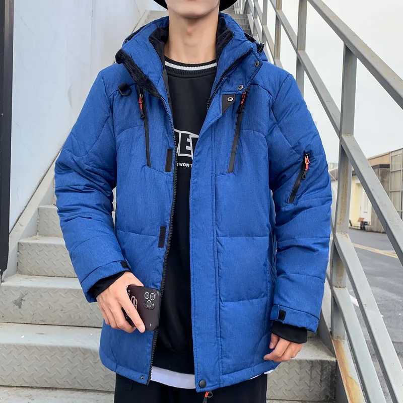 Men's Down Parkas Men's Coats Snow Parkas Male Warm White Duck Down Jackets Brand Clothing Thermal Winter Parka Fashion Men Overcoat Cloth
