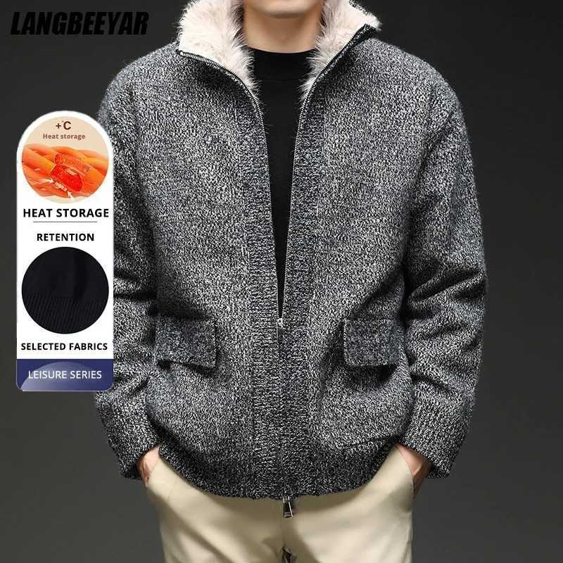 Men's Down Parkas High End Thicken Fur-lined Autumn Winter New Brand Casual Fashion Men Parka Jacket With Fur Collar Cardigan Outerwear Coats C