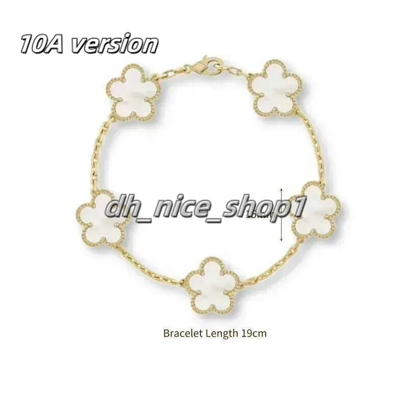 2026 New Hot Selling High Quality Natural Gemstone Four leaf clover bracelet Women Bracelet Luxury Jewelry cleafly vanly cleefbraclet No allergies n