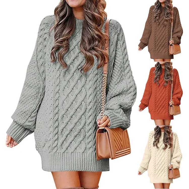 Women's Sweaters Sweaters Women 2024 New fashion knitwear loose turtleneck thick needle pullover solid color sweater women's clothing HHX2