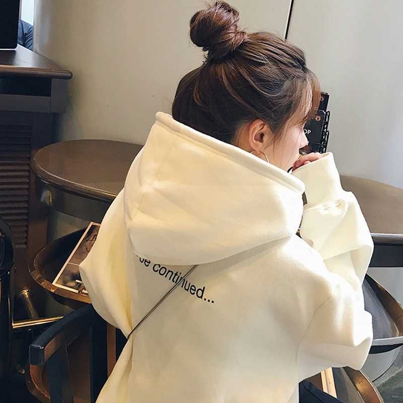 Women's Sweatshirts Women's Hoodie Hoodies New Style Korean Loose Autumn Winter Thickened Spring Summer Thin Outerwear Fashionable White D
