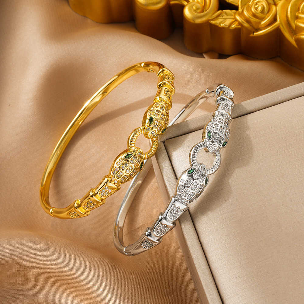 2025 Jewelry New Jewelry And Double-Headed -Shaped Brelet With Micro-Inlaid Real Gold Plated S260923OZGH