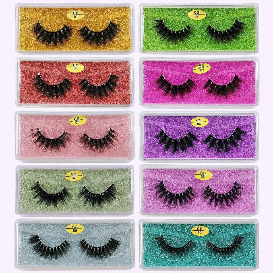 10 Pairs 3D Mink Lashes Natural False Pack Makeup Fake Eyelashes Bulk W260923