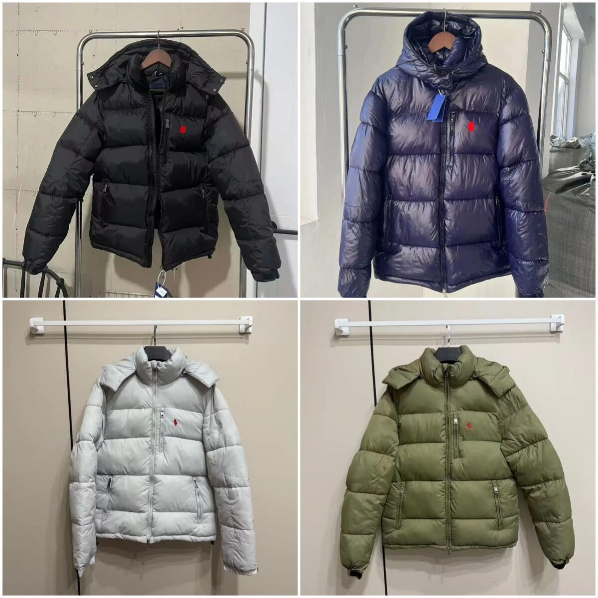 Designer Mens Women Winter polow Puffer Down Jackets Coats Zipper Outerwear Clothing Men Windbreaker Thick Warm Embroidered Hooded sweater Coat