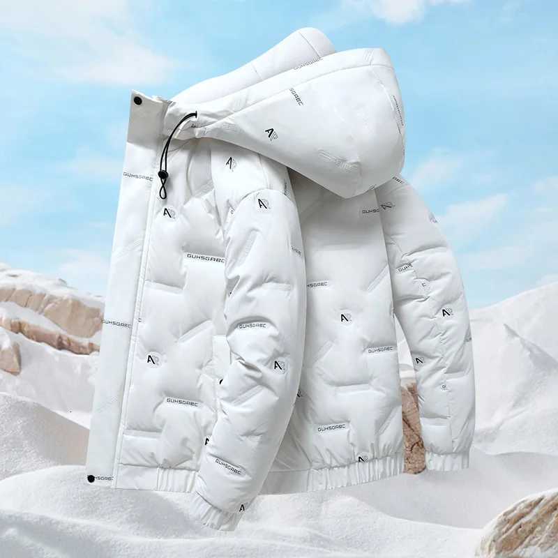 New Parkas Winter Men's Down White Duck Down Parka Men's Luxury Lightweight Warm Zipper Down Jacket Outdoor Thickened Hooded Coat C260922