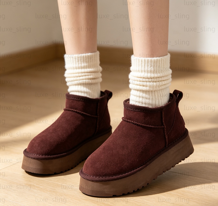 New Australia mini Snow boots luxury brand designer boots for women fashion Thick sole Wool boots Ankle boots Comfortable Anti-slip boots Outdoors I