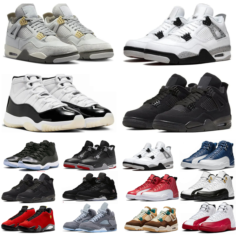 Womens Mens High Top 4s 5s 12s Basketball Shoes Casual Shoes Retro Lace Up Sneakers Supportive Sole Everyday Street Style Sports Footwear
