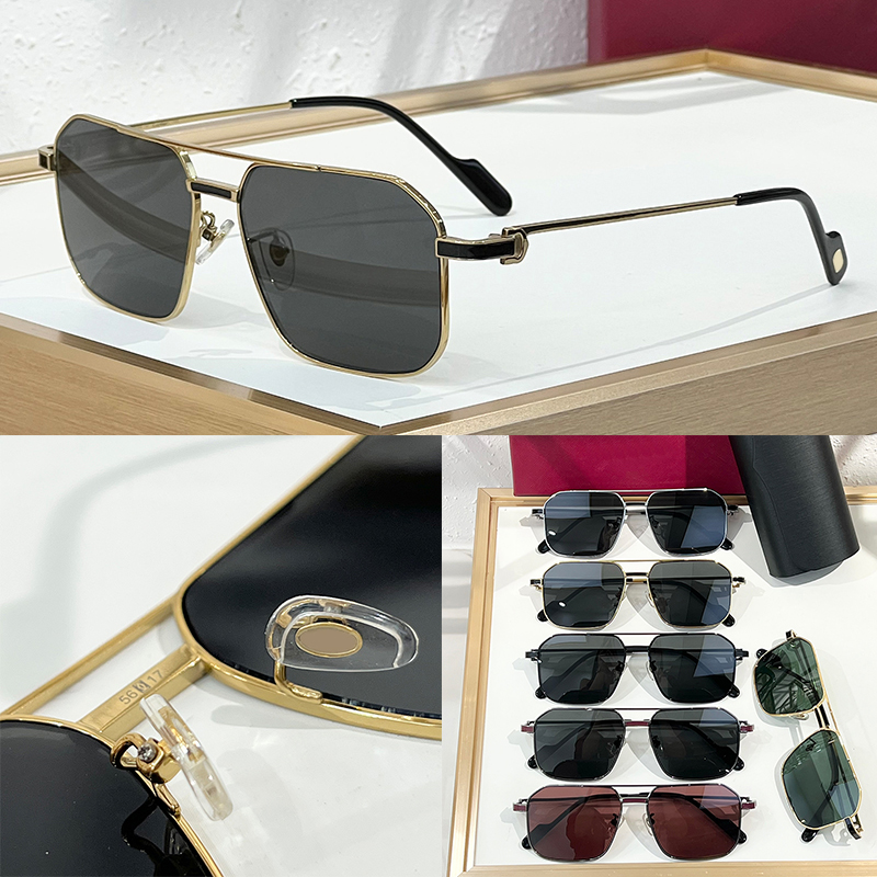 Pilots Sunglasses CT0497S Women Designer Black Lens Fashion Metal Gold Frame Sunglasses Men and Women Outdoor Sports Driving Luxury Glasses UV400 Wi