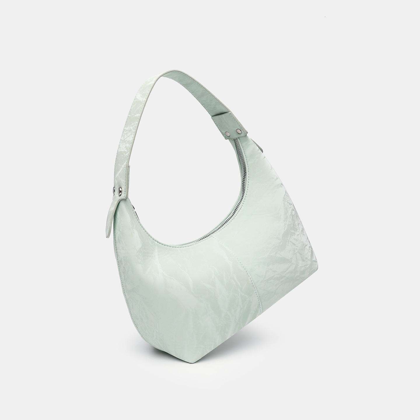 New Korean-style handbag, dumpling spring and summer fresh green velvet women's shoulder bag, underarm bag for women