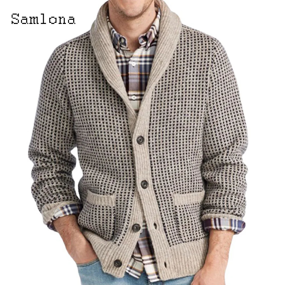 Large Size 3xl Men Autumn Knitting Sweaters Winter Warm Coats Mens Love Print Top Cardigans Male Pocket n Sweater 260918