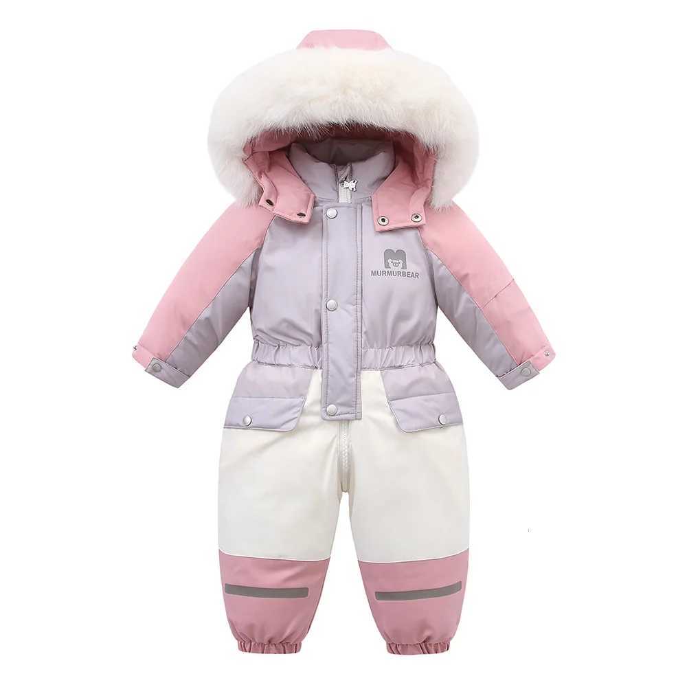 Clothing Sets -30Degree Children Winter Coat Thicken Baby Jumpsuit Warm Kids Ski Suit Waterproof Boys Overalls Hooded Baby Girls Snowsuit 1-5Y X2609
