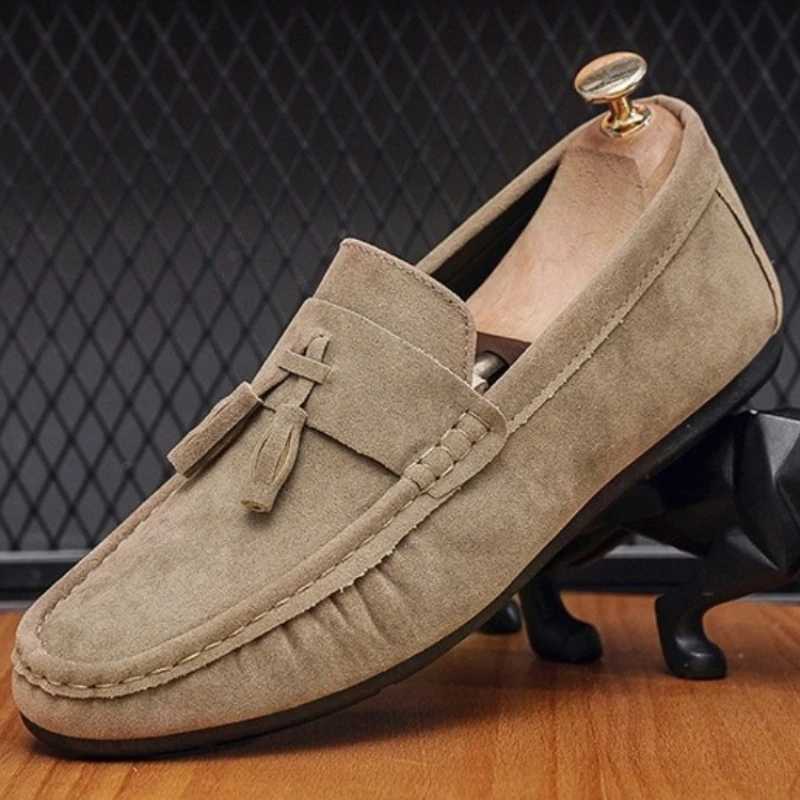 Dress Shoes Fashion Trendy Men's Casual Leather Shoes One Foot Shoes Men's Single Shoes Tassel Soft Soled Driving Shoes X260923