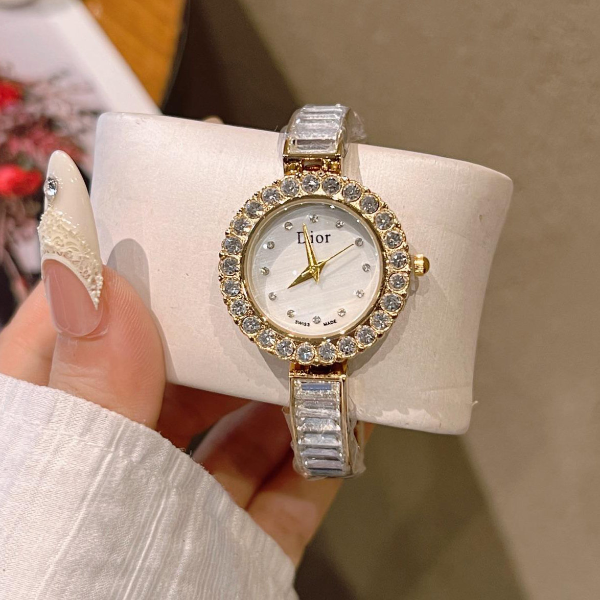Designer Luxury Brand Women Sub Watch Automatic Mechanical Black Dail Clasp Ceramic Bezel Stainless Steel Watches