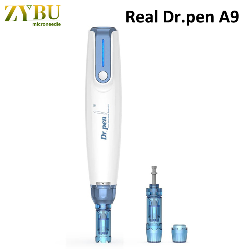 Real Dr.pen A9 Professional Microneedling Tools Electric Derma Dr Pen with 2PCS Cartridges Skin Care Kit for Home Use Facial Rejuvenation Auto Micro