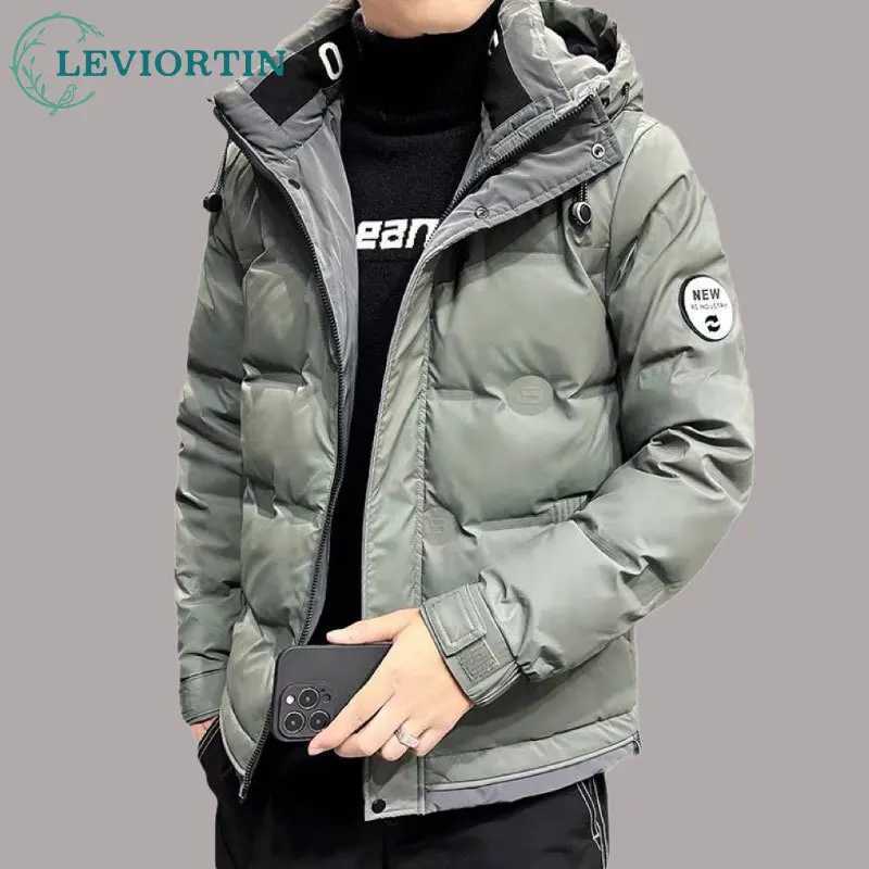 Down Men's Men's Down Parkas Jacket Winter New Thickened Warm And Cold Proof Outwear Top Casual White Duck Down Hoodie Coats For Men C2609