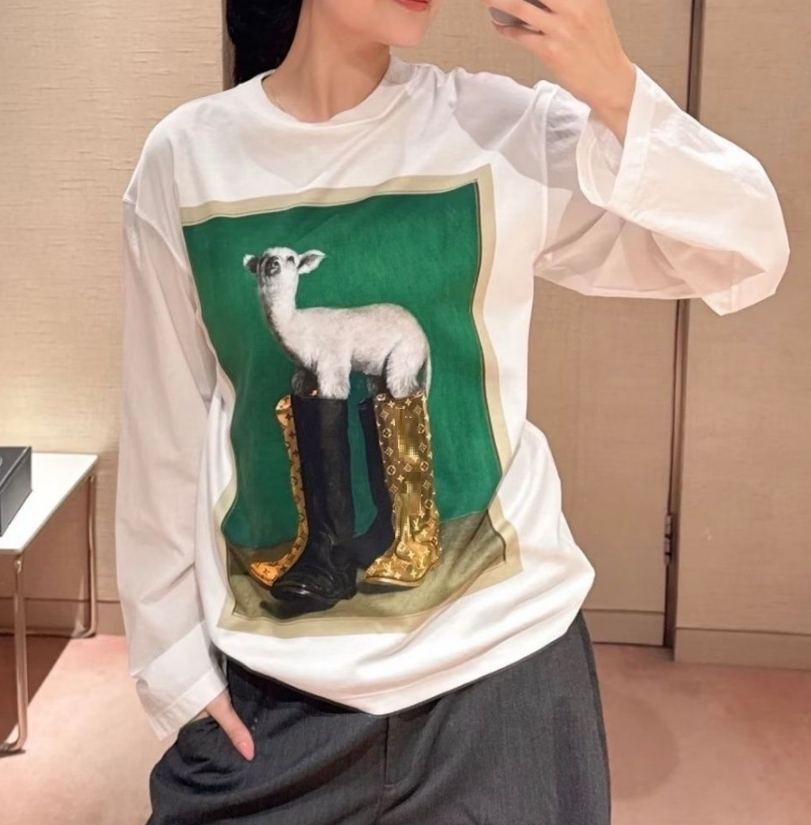 Women's T-Shirt Designer Printed Long Sleeve Slim Loose Breathable Shirts Casual Tops Base Tees Womens T shirt