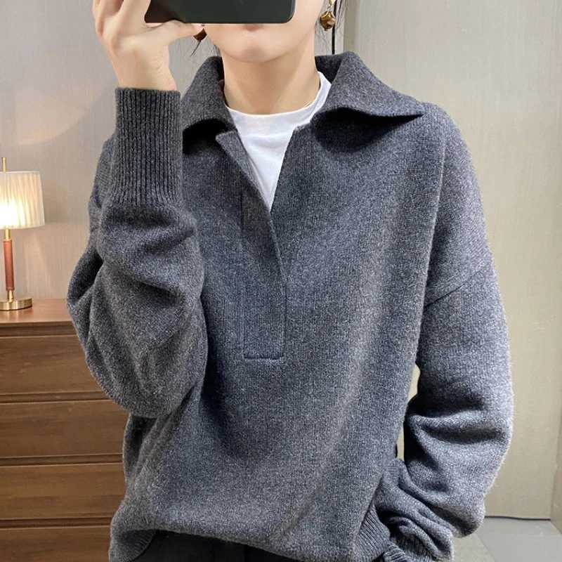Women's Sweaters 25 New Women's Clothes 100% Merino Wool Neck Pullover Casual Padded Sweater Warm Knit Top Autumn and Winter D260923