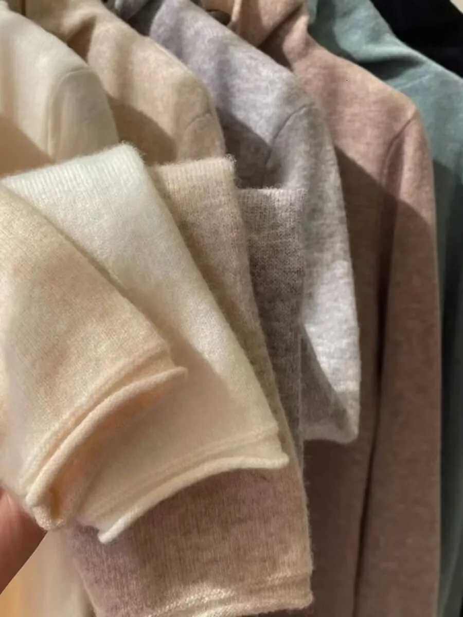 Women's Sweaters 100% pure cashmere sweater women's turtleneck sweaters fall and winter pile collar loose inside sweater large size base s