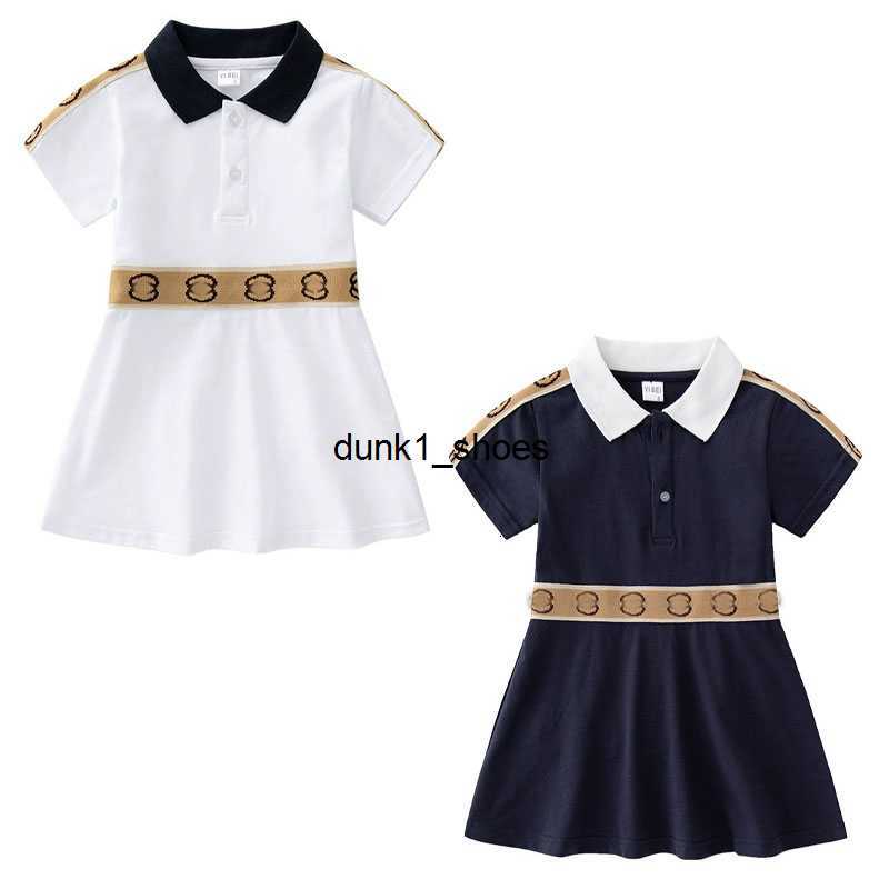 High-Version Dress Girls Kids Designer Clothes Short Sleeves Children Skirts Princess Dress Luxury A-line Skirt Baby Girl Dresses