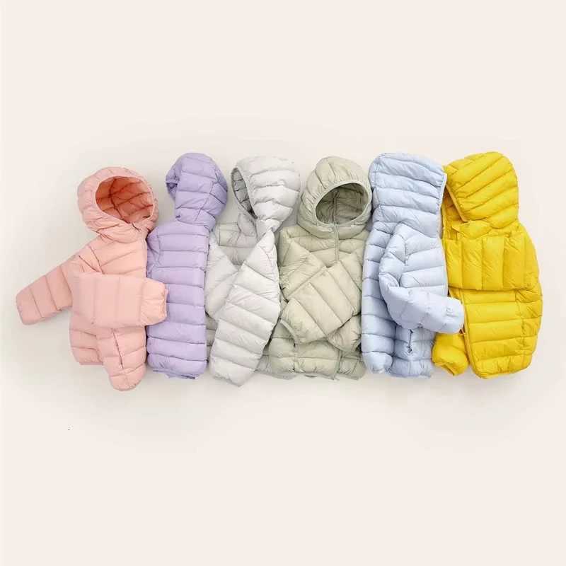 Clothing Sets New children down jacket private baby hooded thin section down wear children's wear cotton cotton-padded jacket pure color coat X