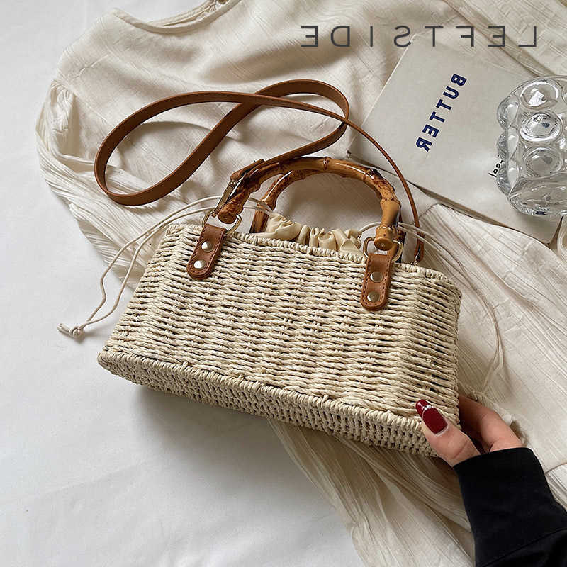 Body LEFTSIDE Woven Straw Cross Small Crossbody Bags for Women 2025 Ladies Eco-friendly Shoulder Bag Females Beach Bags Summer Handbags D260923