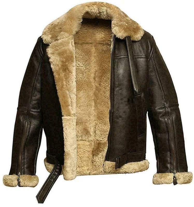 Men Warm Leather Clothing Men's Leather Jacket Outdoor Travel Lapel Coat Autumn Winter Solid Color Slanted Zipper n 260918