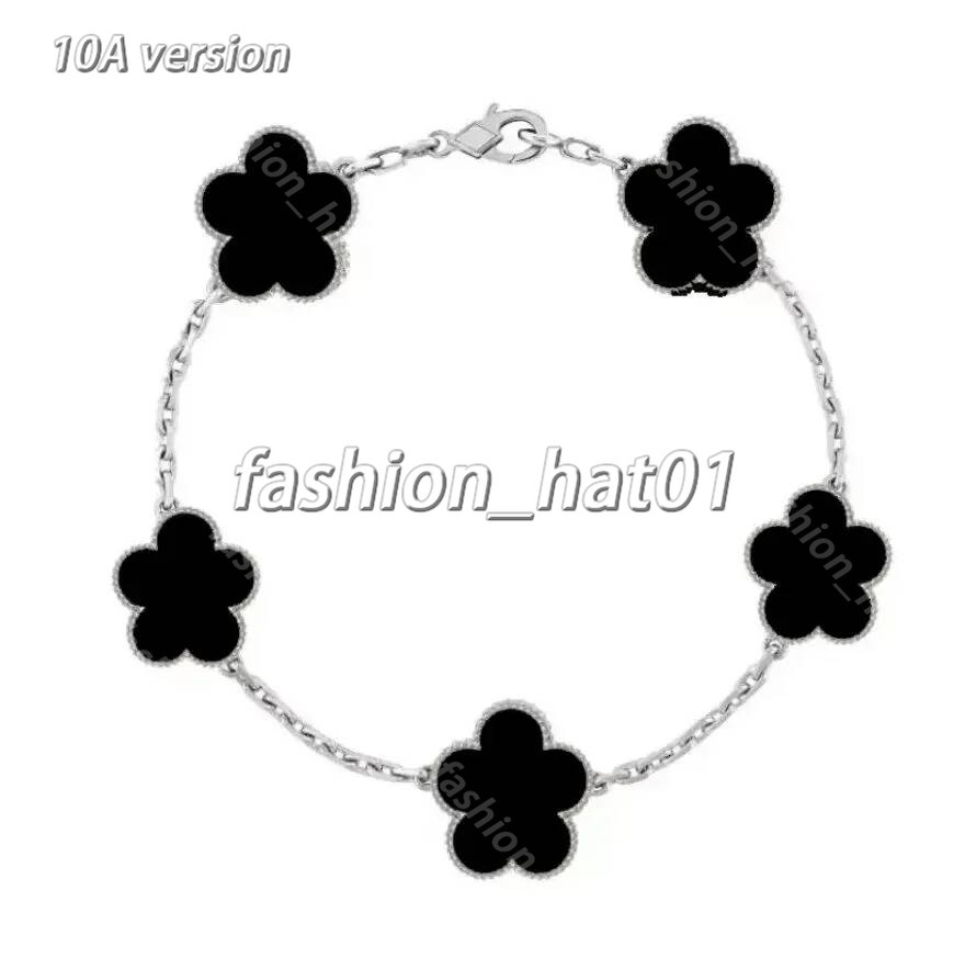 2026 AAA Clover Designer vanlyness cleefbraclet for Women Mens Charm Gold Silvery Red Green Blue Diamond Four leaf clover Chain Bracelet Christmas G