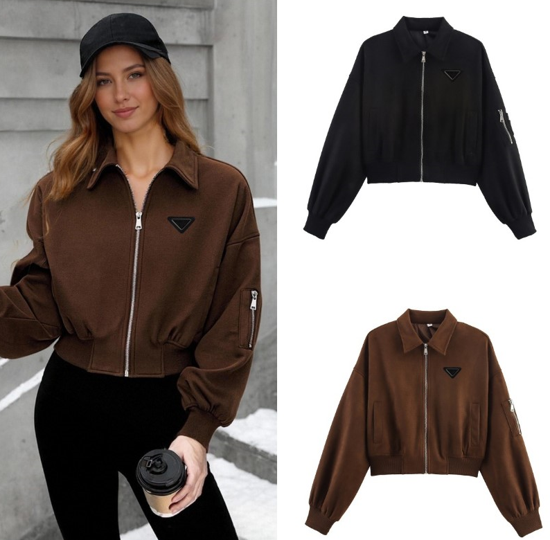 Designer Jacket Women's Embroidered Badge Parker Winter Clothing women's Zipper Jacket Windproof Luxury Coat