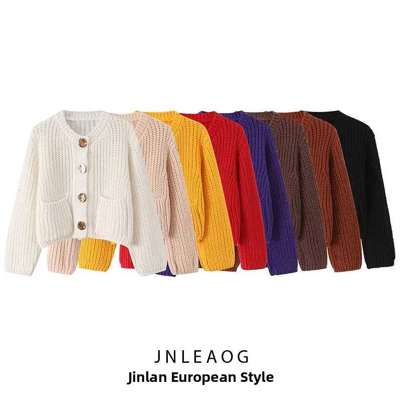 Women's Sweaters JNLEAOG Women's Comfortable Knitted Cardigan Multi-Color Summer New Style Autumn Coarse Needle Open-Shirt Polyester Fiber