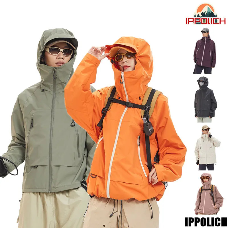 Men Waterproof Hiking Jacket Women Windproof Sports Coat High Quality Hooded Jacket Outdoor Ride Climbing Running Jacket 260923