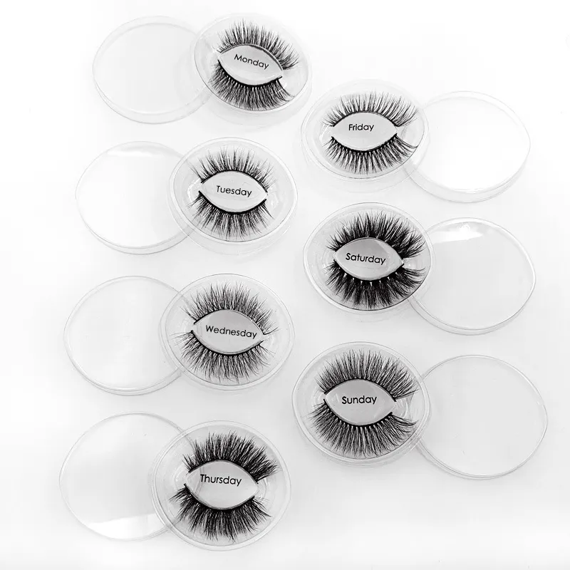 Stock!!7 Pairs 3D Mink Eyelashes mixed styles Handmade False Eyelashes Extension Makeup Natural Long Fake Eyelash Soft Fluffy