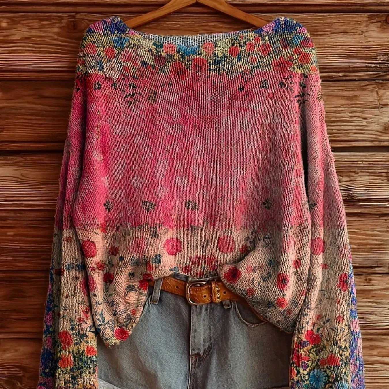 Women's Sweaters Vintage Sweater Autumn Winter Pullover Sweater Women Casual Knitwear Female Chic Lazy Clothing Basic Soft Streetwear H260923