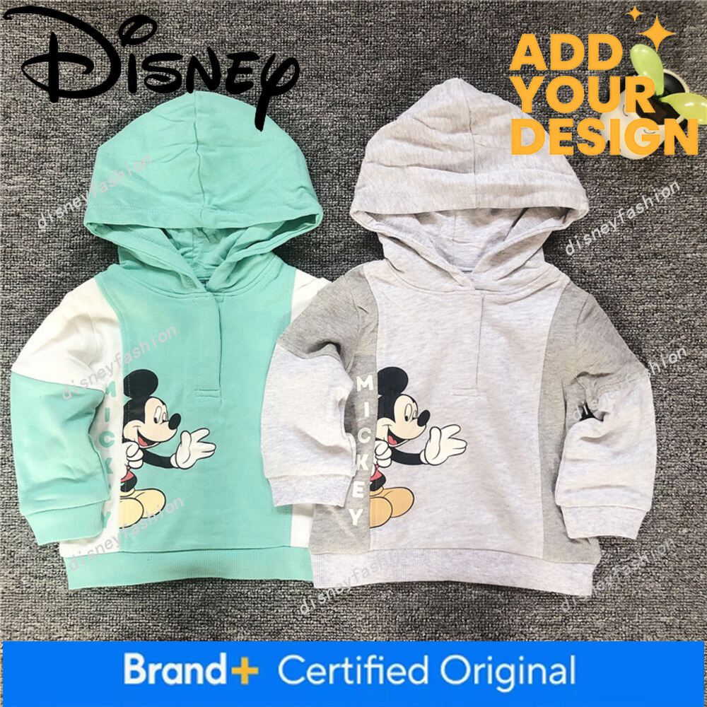 Foreign Trade Japanese Order Infant Toddler 1-36 Months Children's New Spring and Autumn Mickey Mouse Pure Cotton Terry Hooded Sweatshirt 7e