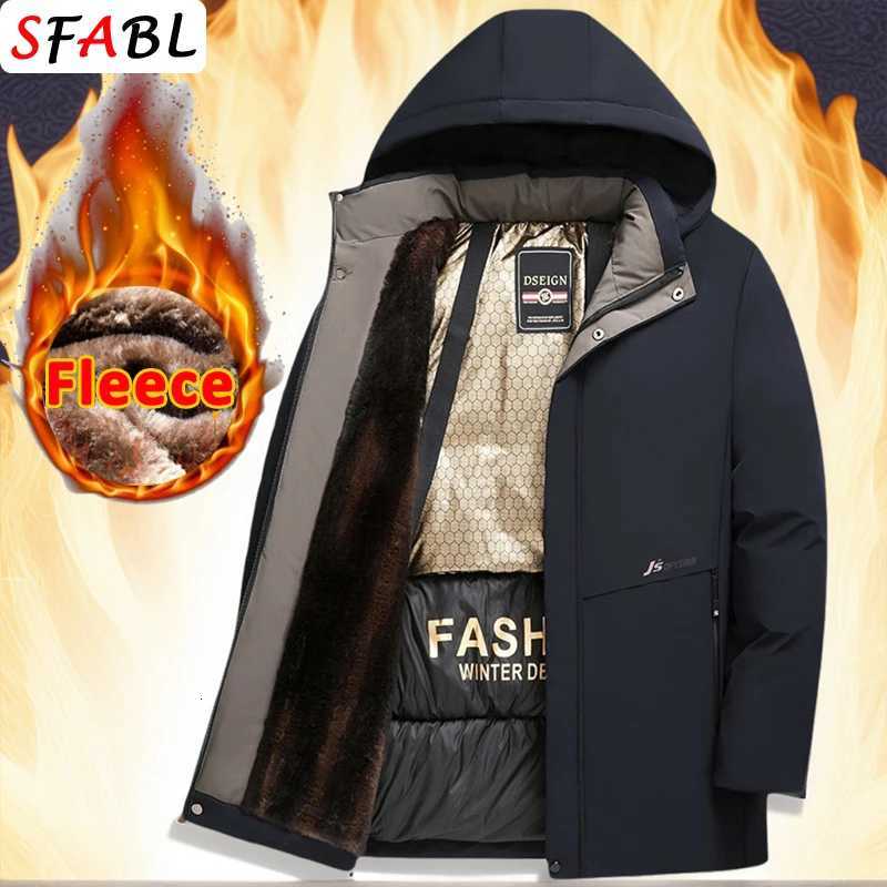 Men's Down Parkas Padded Inner Hooded Parkas Men's Winter Jacket Windbreak Thicken Thermal Winter Jackets for Men's Winter Coats Oute