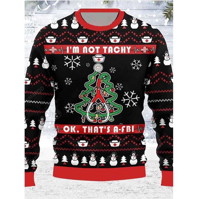 Women's Sweaters Funny Santa Claus Graphic Ugly Christmas Sweater Fashion Sweatshirts For Women Clothes Xmas Holiday Gift Pullovers Tops D26092