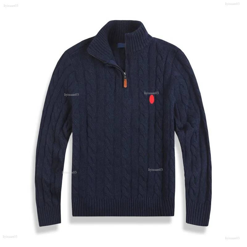 Luxury polo sweater Men Designer Cardigan Men Designer Knit Sweater Quarter Zip Pull Homme Mens Pullover Half Zipper Luxe Casual polo hoodie Autumn