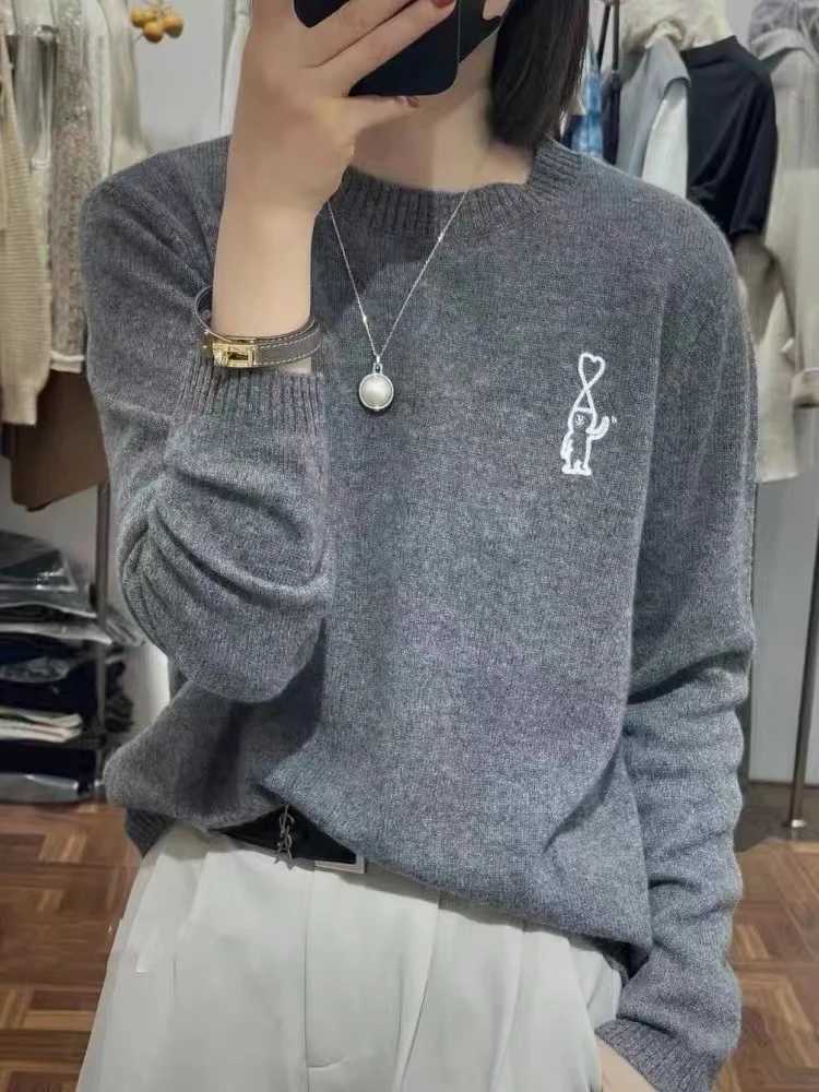 Women's Sweaters Women's Woolen Sweater Knitted Sweater 2025 Autumn And Winter New Crewneck Pullover Long-Sleeved Multi-Functional Warm to