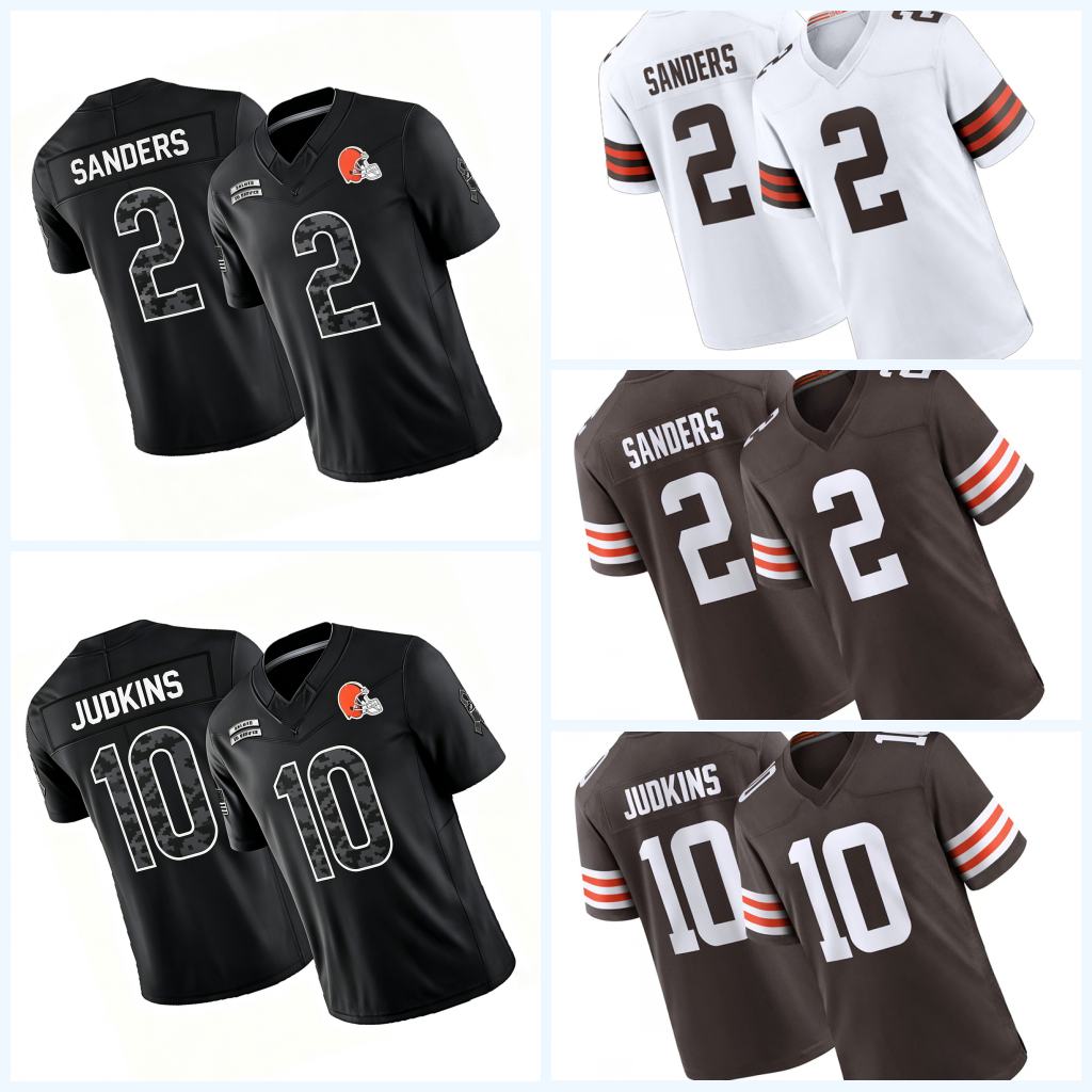 Custom 2026 Salute Service Deshaun Watson Shedeur Sanders Quinshon Judkins Cleveland EmbroideredBrownss V-Neck Rugby Jersey Lionss Any Name Any Nu