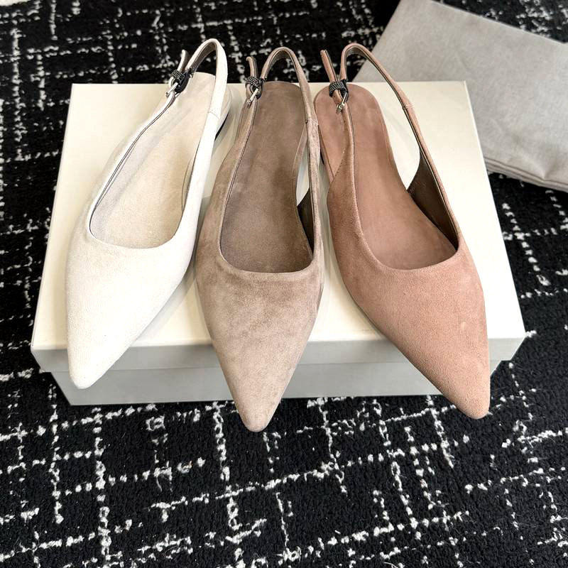 Womens Mesh Tulle Rhinestone Crystal Grid Pointed Toe Mules Slippers Flat Suede Designer Luxury High Quality Fashion Daily Chic Elegant Charming Gla