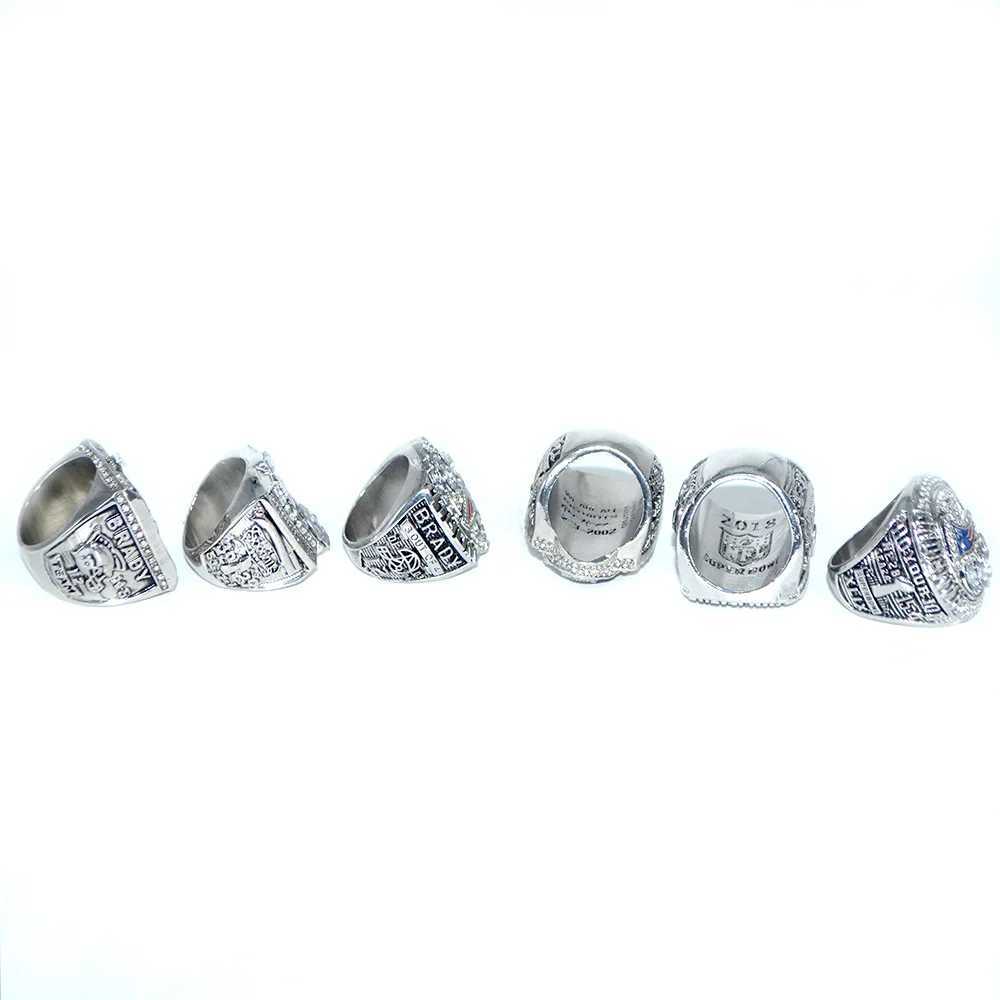 Football 6 pcs/set of American Championship ring set Souvenir Gift Friend Ring Gift Fan souvenir ring M260922