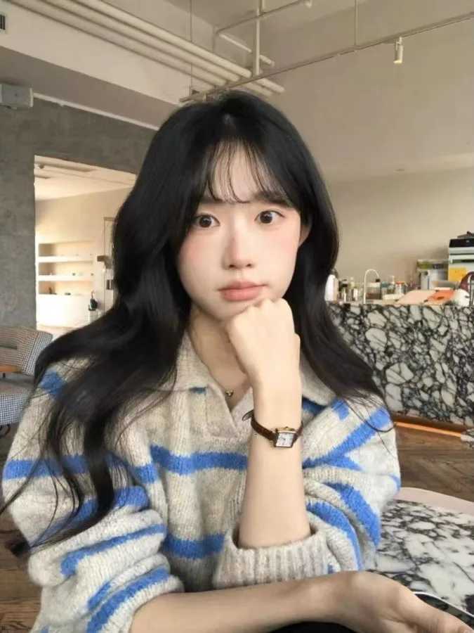 Women's Sweaters Blue Striped KnitwearWomen's Top Lazy Sle Soft Fabric Comfortable Fit Autumn Winter Sweater D260923