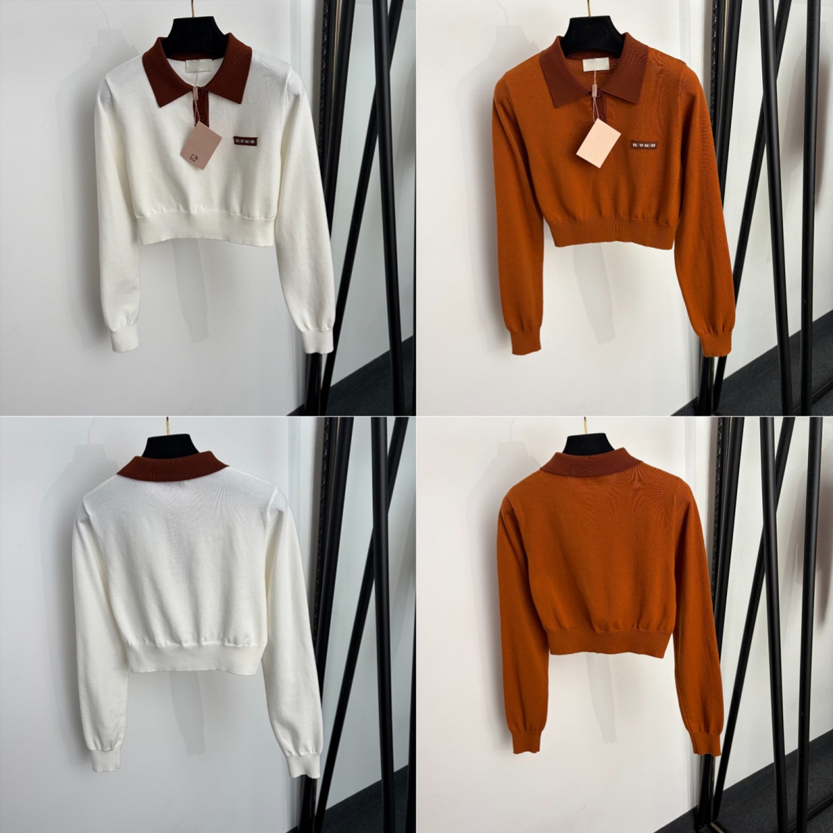 Femmes Polo Cou T-shirt De Luxe Mince Chemises Courtes Pull Mode Lettre Broderie Filles Sweat De Luxe En Tricot Débardeur Vêtements