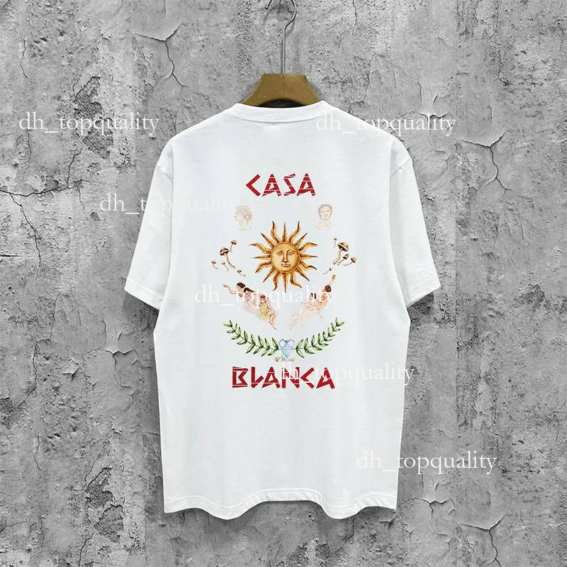 Casasy Blancas Shirt Mens Designer T Shirt Men Tshirt Luxury Mens Tees Summer Round Neck Sweat Absorbing Short Sleeves High Quality Cottonus Tshirt