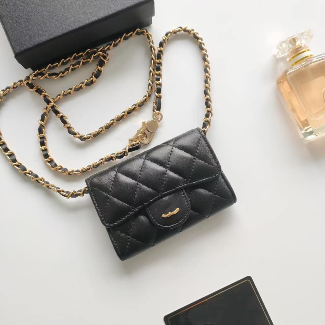 designer mini bag luxury Crossbody Bag Women Flap Bag Adjustable Metal Ball Chain Crossbody Leather Flap Fashion Small Wallet Handbag
