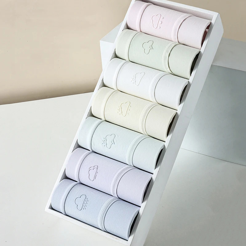 7Pcs Week Pants Cotton Women Panties Breathable Solid Underwear Cute Girls Briefs Soft Underpants Sexy Low Waist Female Lingerie 260922
