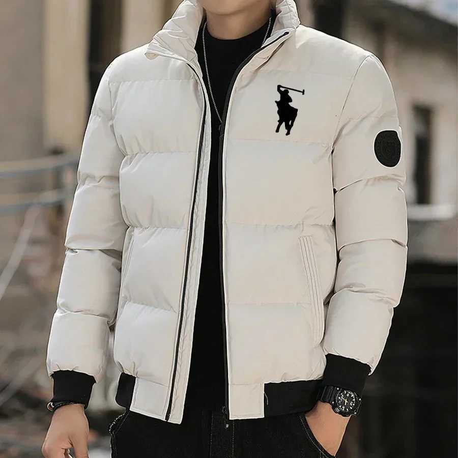 Model Men's Down Parkas 2026 Men's Windproof Cotton Jacket Outdoor Casual Style with Zipper Suitable for Autumn and Winter M - 5XL Sizes C