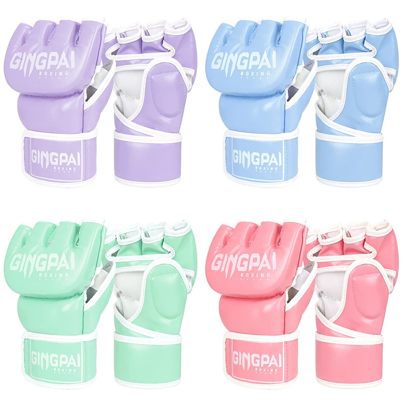 Professional MMA Boxing Gloves for Children Thickened Fighting Gloves for Men and Women Sanda Half Finger Gloves for Adults 260922