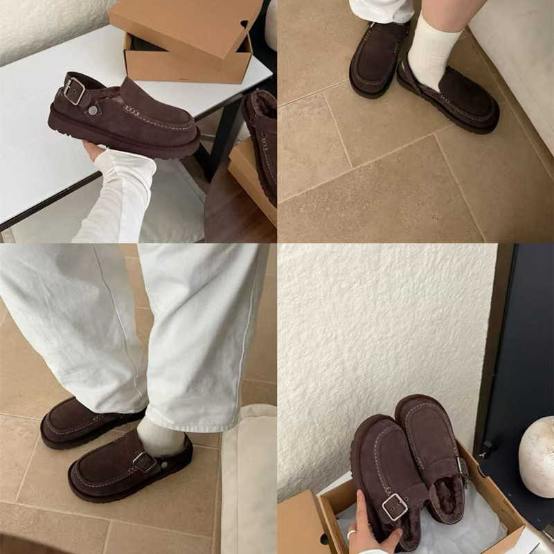 Evelina Clog Slippers Tassman Tazz Womens Sliders Goldenstar Fur Boots Men Classic Ultra Mini Platform Slip-on Suede Wool Seal Winter Warm Designe S
